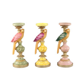 725156 | Brittani parrot candleholder - green | PTMD