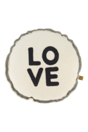 Kussen rond love 45cm - zand/antraciet | Zusss -  Wordt verwacht!
