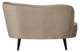 340476-KG | Sara lounge fauteuil rechts - fluweel khaki | WOOOD