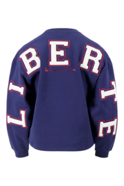  Sweater met tekst - summer navy | Zusss 
