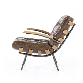 97620 | Fauteuil Bastiaan - donkerbruin java leder | Eleonora