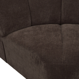 377458-B | Mojo hoekelement - ribstof bruin | WOOOD