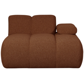 377459/60-RM | Mojo chaise longue element (links of rechts) - bouclé roestbruin melange | WOOOD