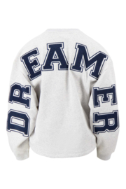  Sweater met tekst - grey melange | Zusss 