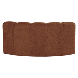 377902-WR | Mojo eetbank half ronde hoek met rugleuning - wollig roestbruin | WOOOD