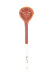 Lepeltje keramiek cozy - wit/donkerrood | Zusss 