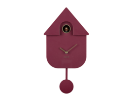 KA6094PU | Wall clock modern cuckoo Oro - dark mauve | Karlsson by Present Time