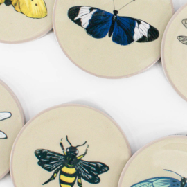 OZ3304 | Set van 6 onderzetters met rekje - insects | HomeBound by KY