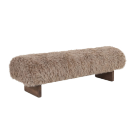 737182 | Hair bench with wooden legs - brown | PTMD