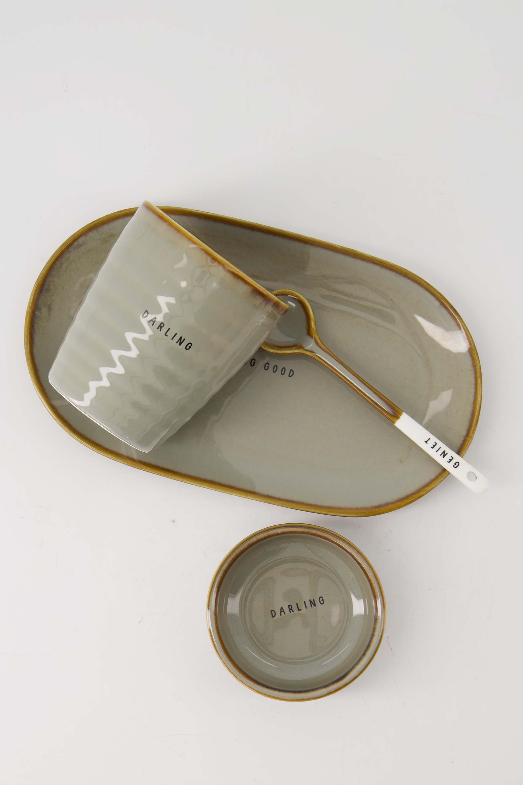 Serveerschaal looking good - grijsblauw | Zusss