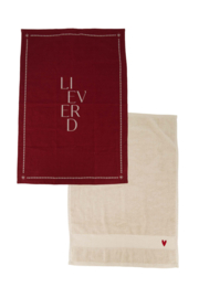 Keukenset lieverd - wit/donkerrood | Zusss 