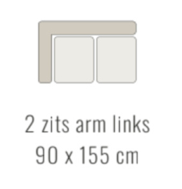 2-zits arm links - Tessa 90x155 cm | Sevn