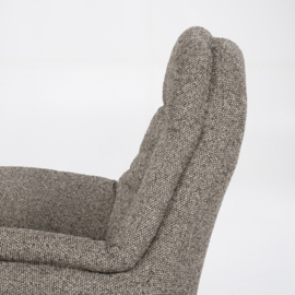  96169 | Fauteuil Caleb met voetenbank - taupe | Eleonora