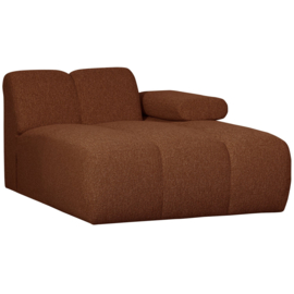 377459/60-RM | Mojo chaise longue element (links of rechts) - bouclé roestbruin melange | WOOOD