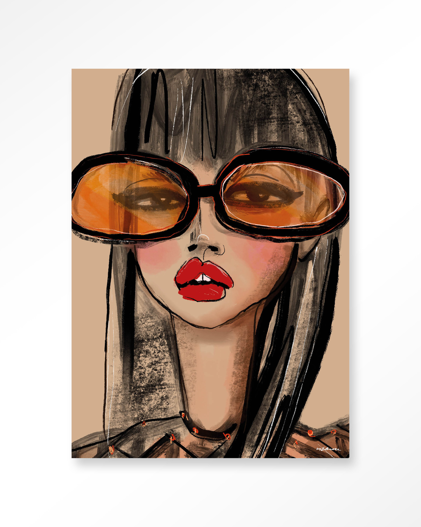 24065 | Wandkleed - Sunny Orange | Urban Cotton