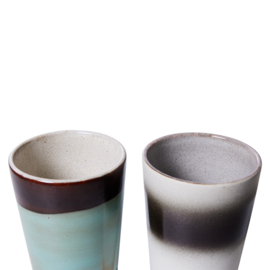 ACE7172 | 70s ceramics: latte mugs, Boogie (set of 2) | HKliving