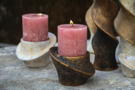 722907 | Iiona candleholder twisty L - black/gold | PTMD