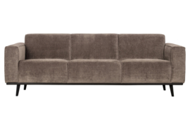 377088-T | Statement 3-zits bank 230 cm brede - platte rib taupe | BePureHome