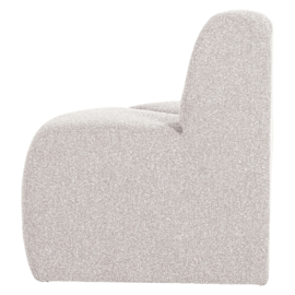 377901- EM | Mojo eetbank hoek rond rugleuning - boucle ecru melange | WOOOD