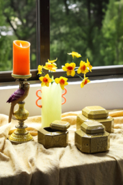 725157 | Brittani parrot candleholder - yellow | PTMD