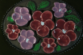 PLAQUE NO. 850 - "PURPLE FLOWERS"