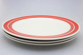 BORD PLAT Ø 27 CM 'RÖD LINJE'
