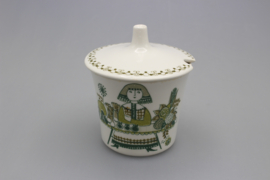 "MARKET" SUGAR POT W/LID