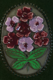 PLAQUE NO. 844 - "PURPLE FLOWERS"