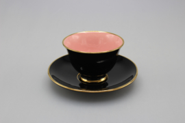 PALETT DEMITASSE AND SAUCER - SALMON PINK