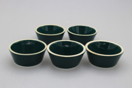 SET VAN 5 EIERDOPPEN - GROEN