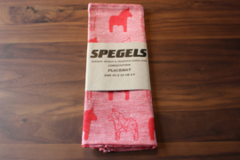 PLACE MAT SET DALA HORSE RED