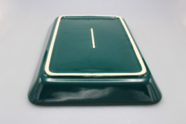 SCHAAL MET ROTAN HOUDER - GROEN