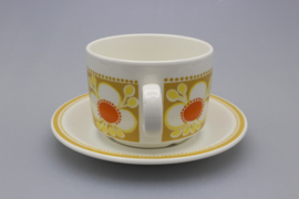 "SAFRAN" TEACUP AND SAUCER