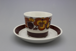 "AUGUST" TEACUP AND SAUCER