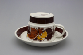 "AUGUST" TEACUP AND SAUCER