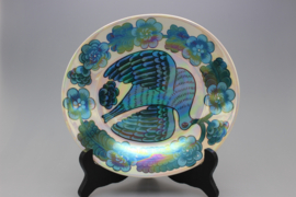 BORD OVAAL 21 X 19,5 CM "BIRD OF PARADISE"