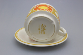 "SAFRAN" TEACUP AND SAUCER