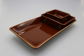 SET VAN 3 SCHALEN - BRUIN