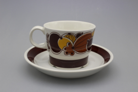 "AUGUST" TEACUP AND SAUCER