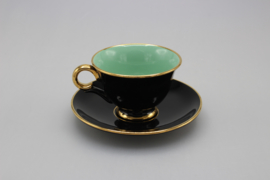 PALETT DEMITASSE AND SAUCER - SEA GREEN