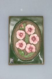 PLAQUE NO. 841 - "PINK FLOWERS" (B)