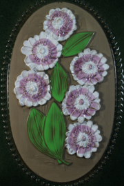 PLAQUE NO. 750 - "PALE PURPLE FLOWERS"