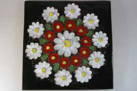 PLAQUE NR. 856 - "RODE EN WITTE BLOEMEN"