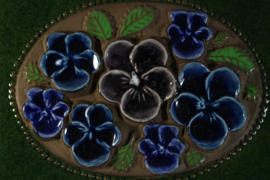 PLAQUE NO. 850 - "BLUE FLOWERS" (B)