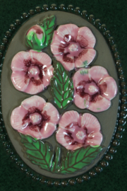 PLAQUE NO. 841 - "PINK FLOWERS" (A)