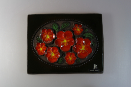PLAQUE NO. 850 - "ORANGE FLOWERS" (A)