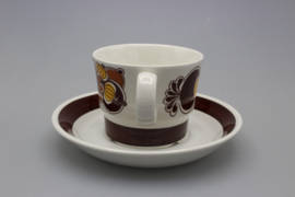 "AUGUST" TEACUP AND SAUCER
