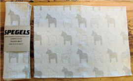 PLACE MAT SET DALA HORSE NATURAL