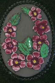 PLAQUE NO. 797 - "PURPLE FLOWERS"