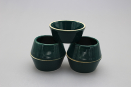 SET VAN 5 EIERDOPPEN - GROEN